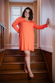 Chemise de nuit bien être Simply perfect orange safran