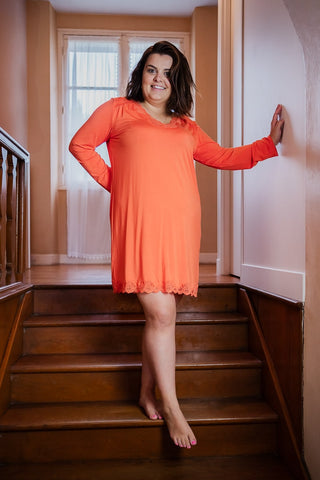 Chemise de nuit bien être Simply perfect orange safran