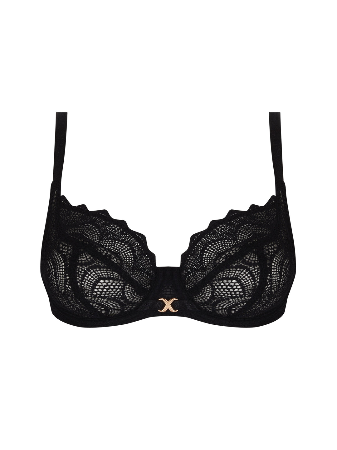 Soutien-gorge corbeille fitting noir Sexy bohème