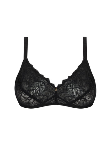 Soutien-gorge sans armature noir Sexy bohème
