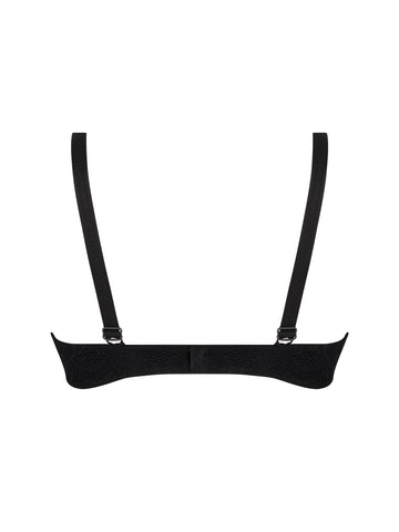 Soutien-gorge sans armature noir Sexy bohème
