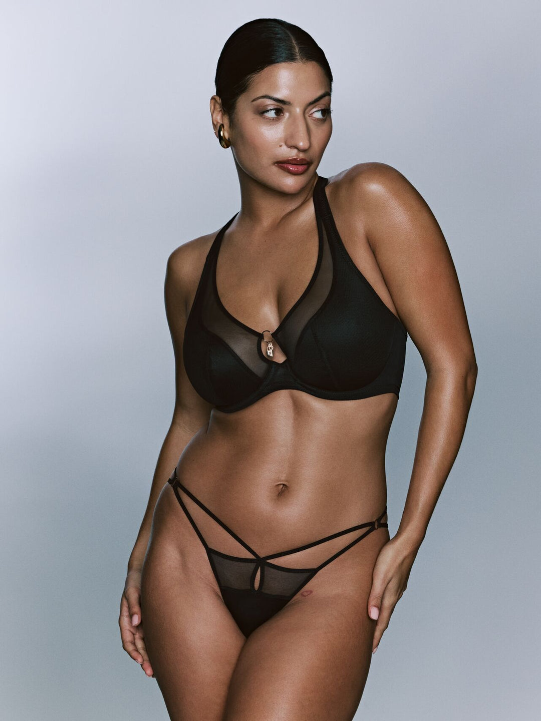 Soutien gorge Demi-mousse Plongeant Sheary noir