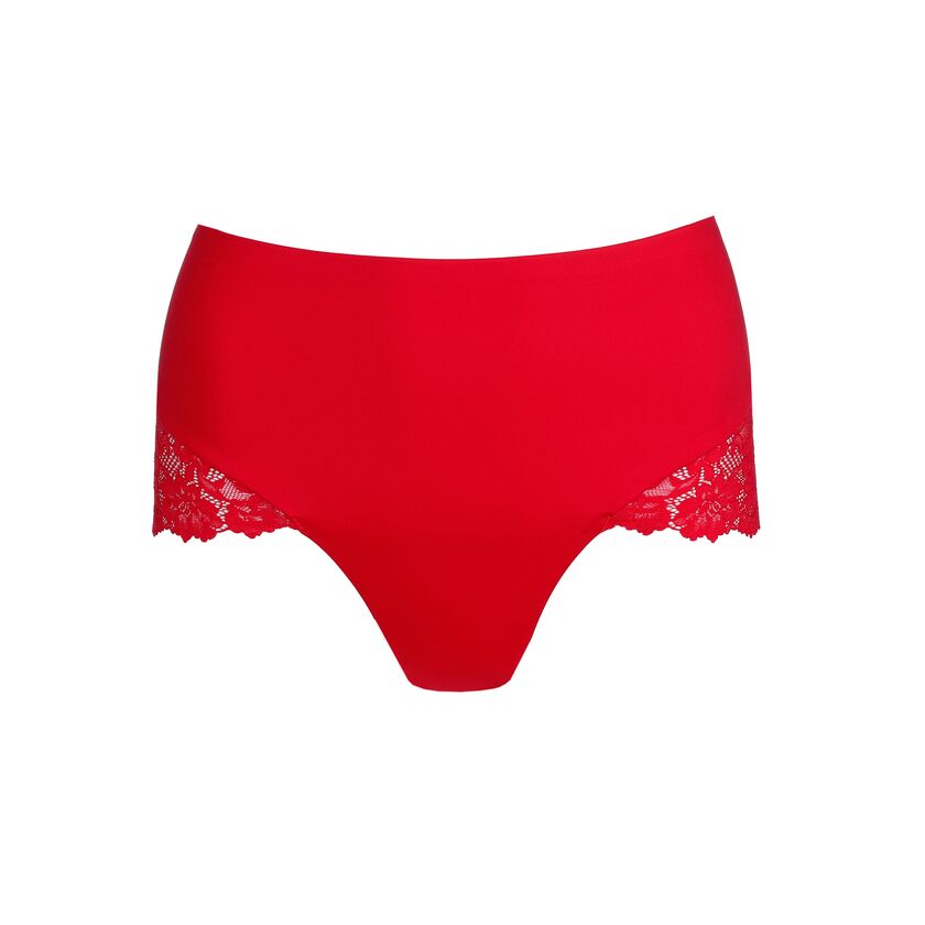 Slip haut Soft Studio rouge dentelle