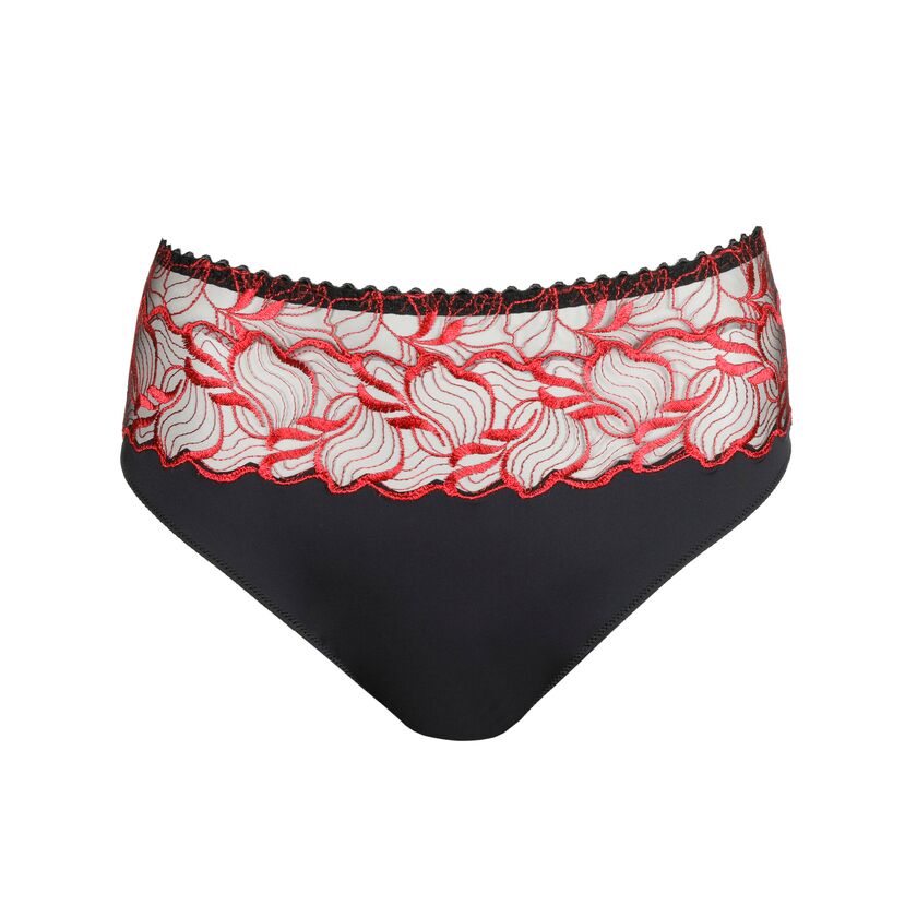 Slip Taille Haute Springdale Black rose