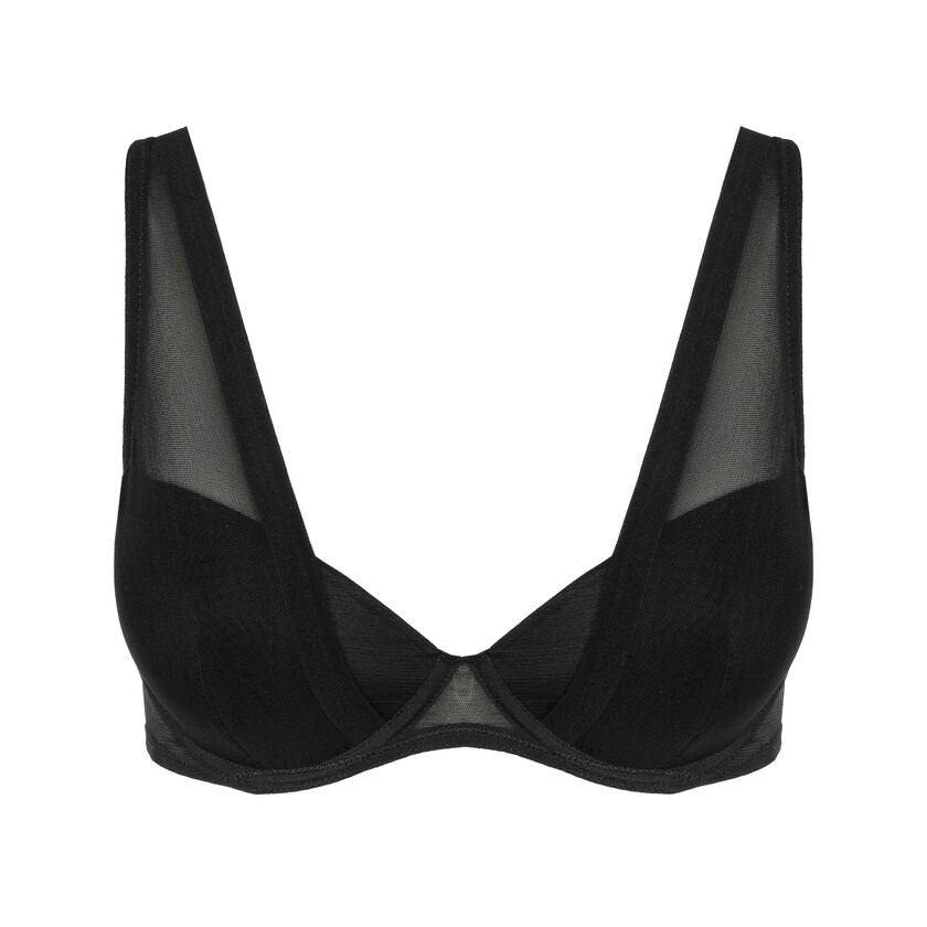 Soutien-gorge rembourré plongeant noir Chalmers