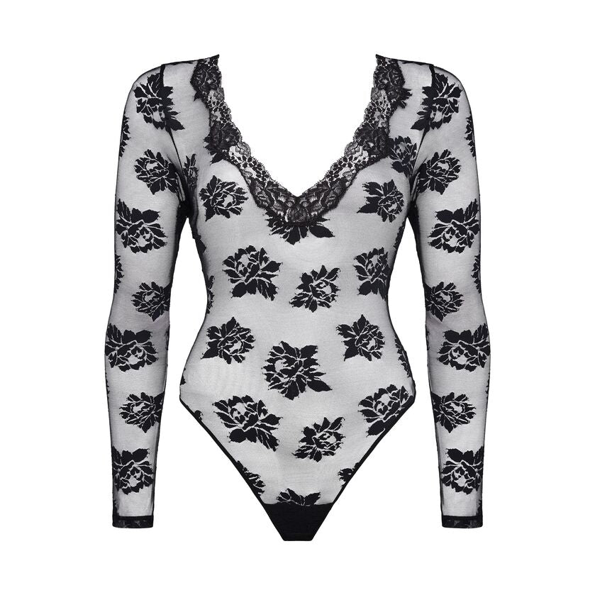 Body fleurie noir Mayela