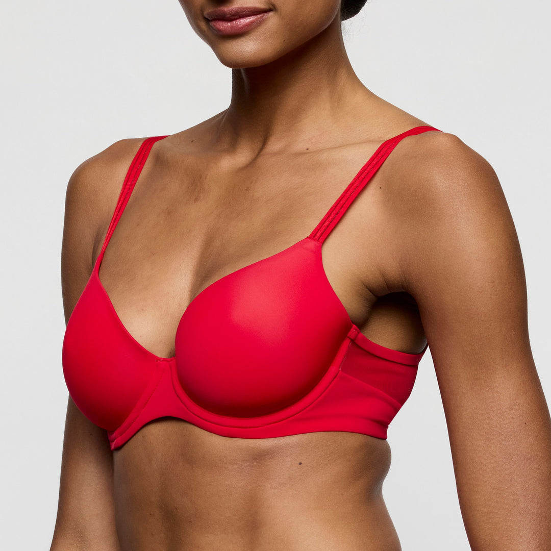 Soutien-gorge coque forme coeur Louie rouge