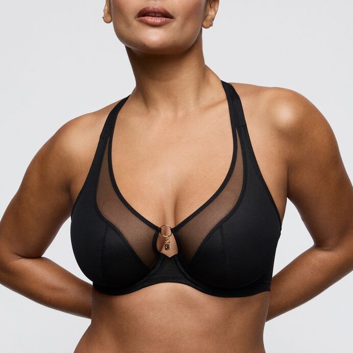 Soutien gorge Demi-mousse Plongeant Sheary noir