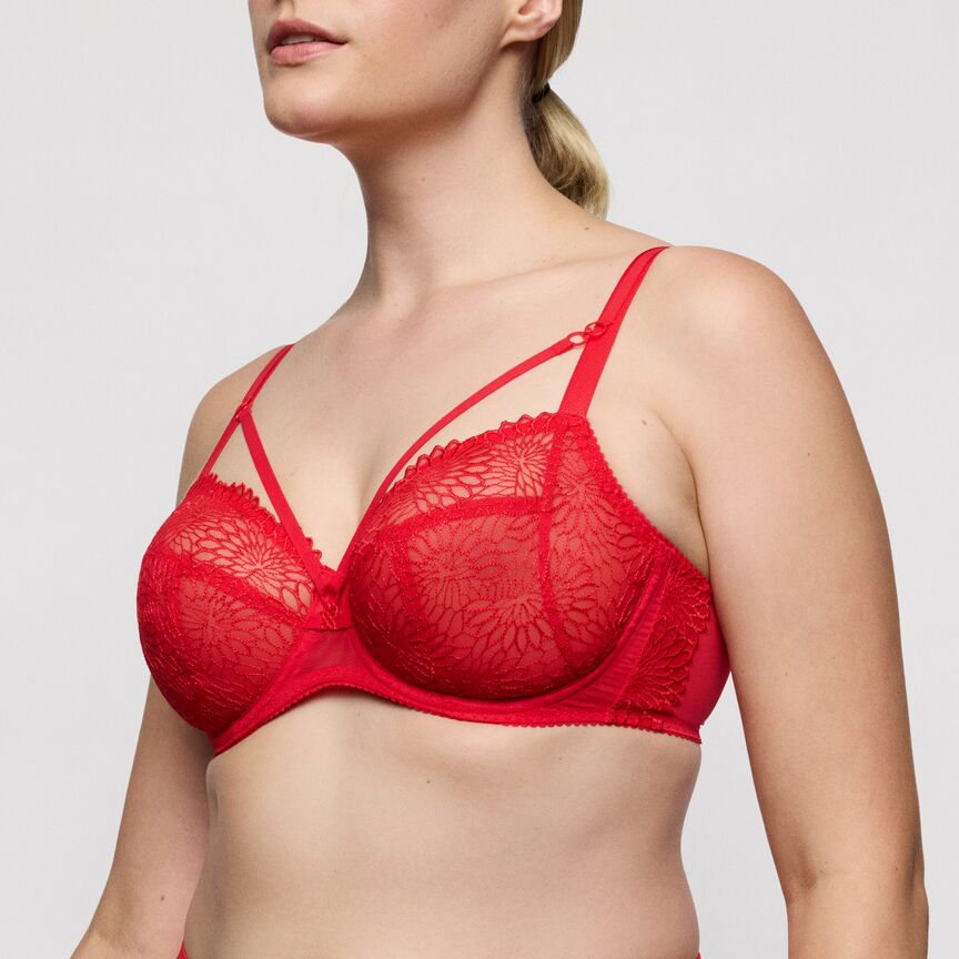 Soutien-gorge armature tulipe Sophora rouge