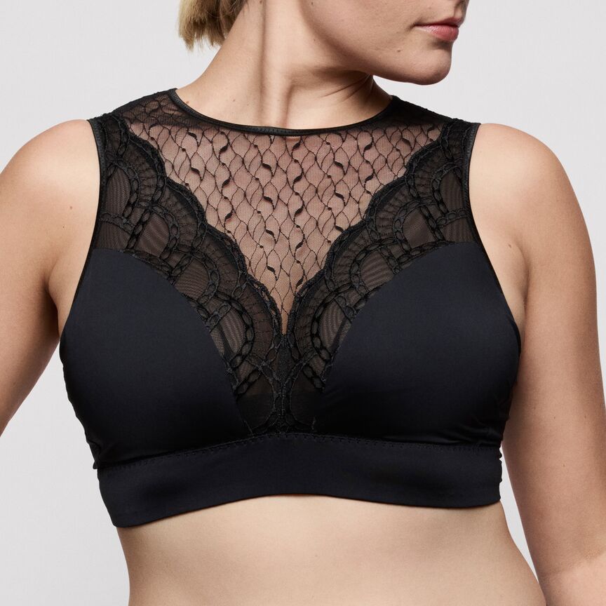 Brassière top sans armature Naica noir