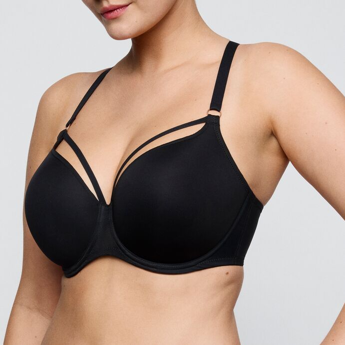 Soutien gorge rembourré Plongeant Sheary noir
