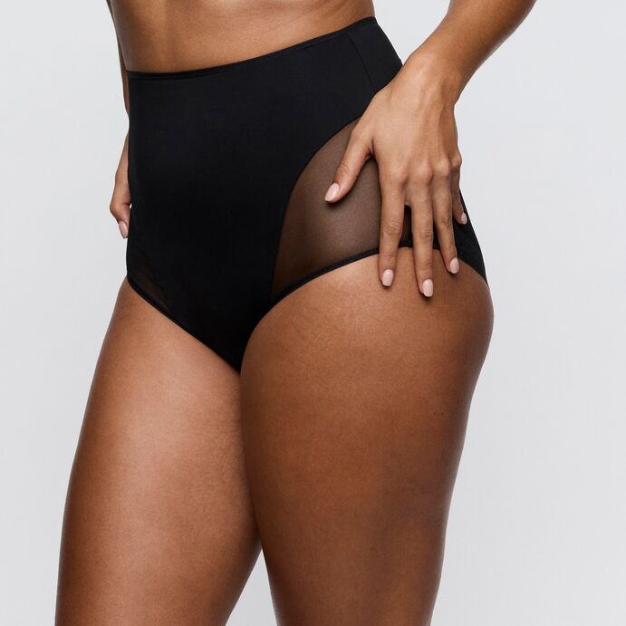 Slip taille haute rétro Sheary Noir