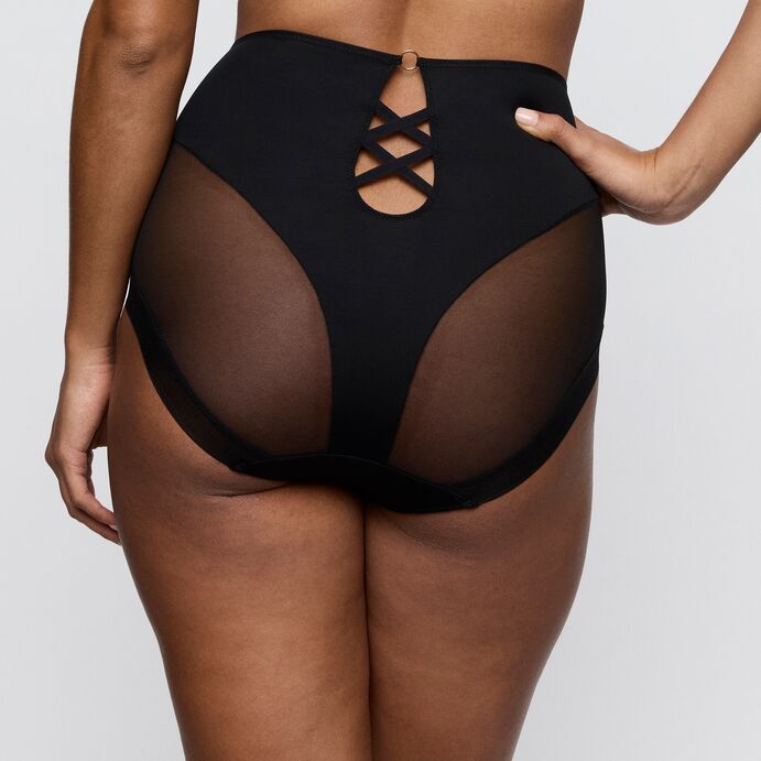 Slip taille haute rétro Sheary Noir