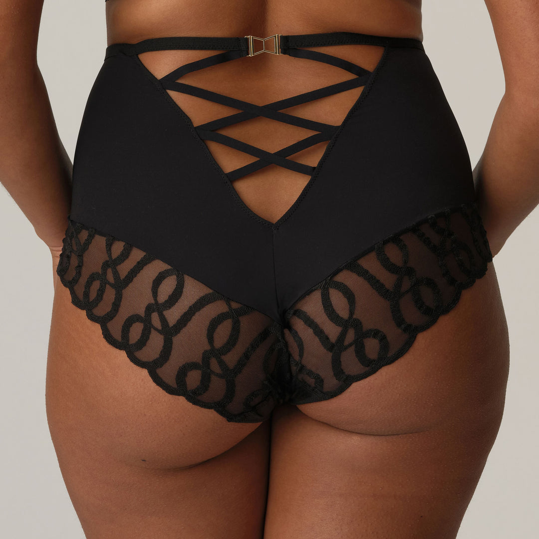 Slip haut rétro noir Vallarta