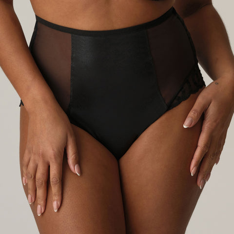 Slip haut rétro noir Vallarta