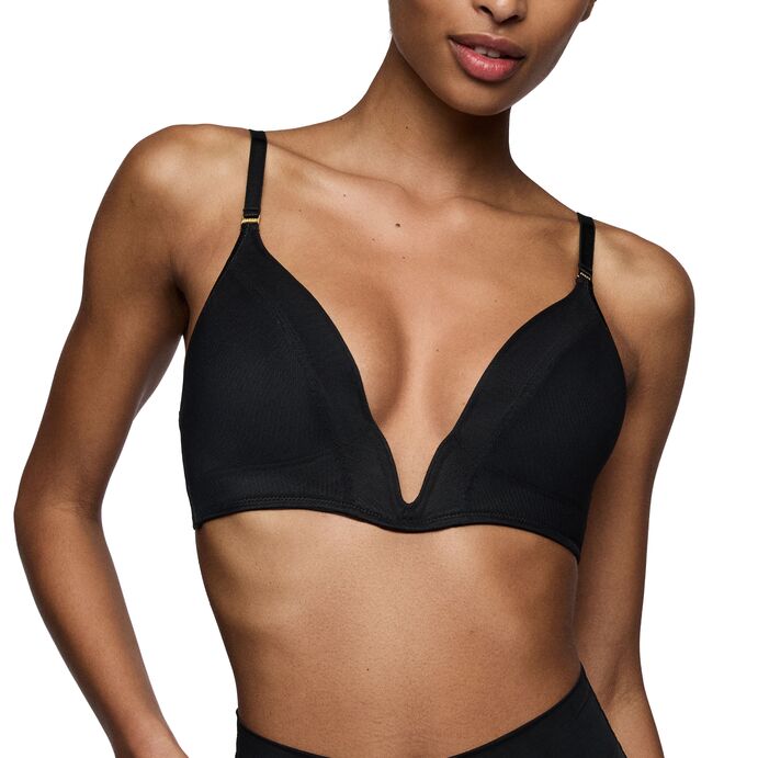 Soutien-gorge décolleté plongeant  noir Tegla