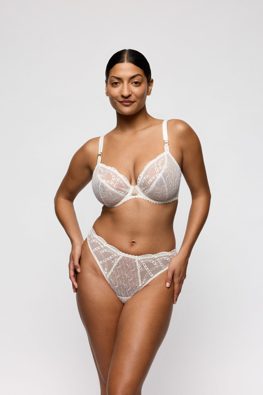 Soutien-gorge déccolleté plongeant Naica Ivoire