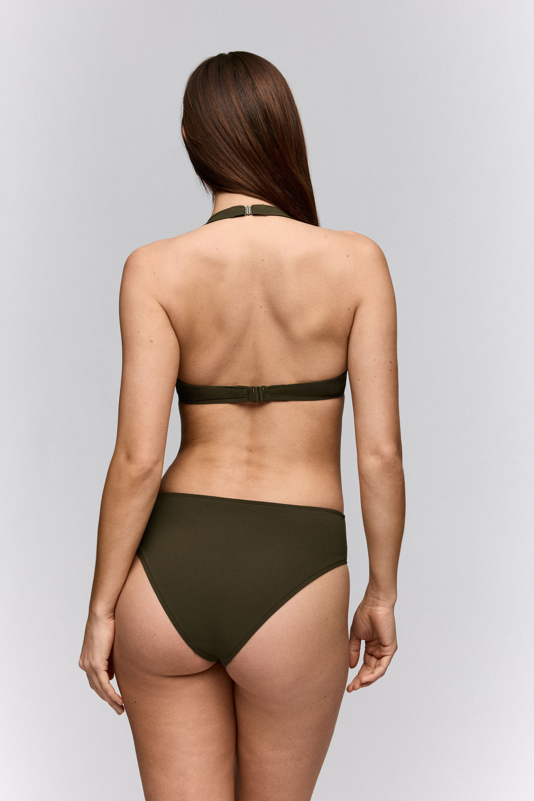 Slip de bain haut Lita olive green