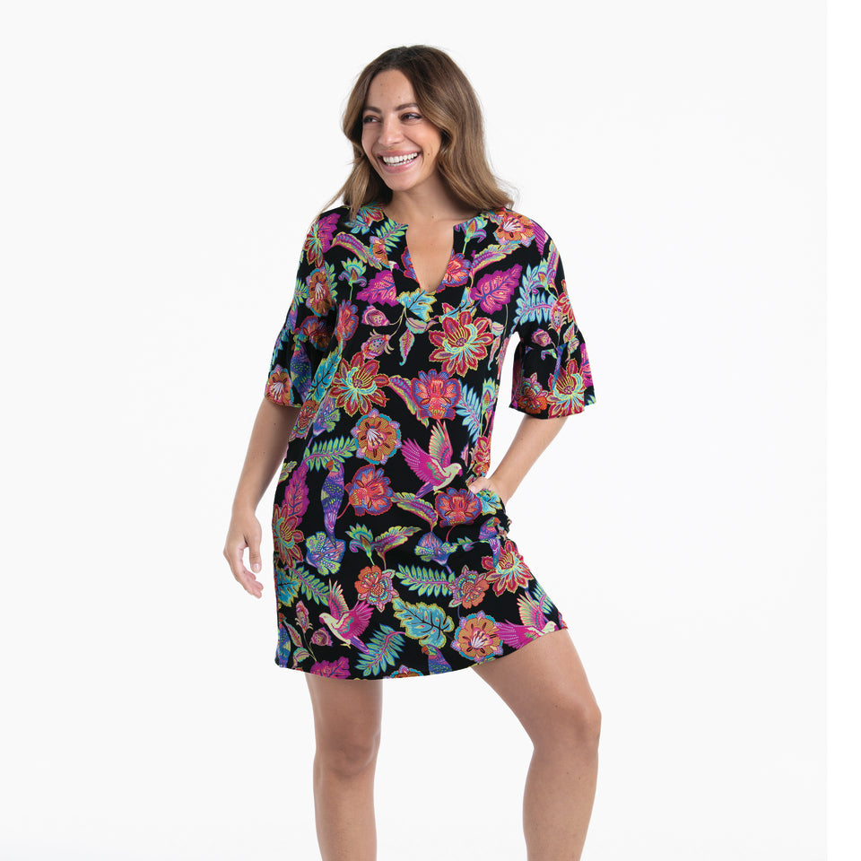Robe de plage Loja floral