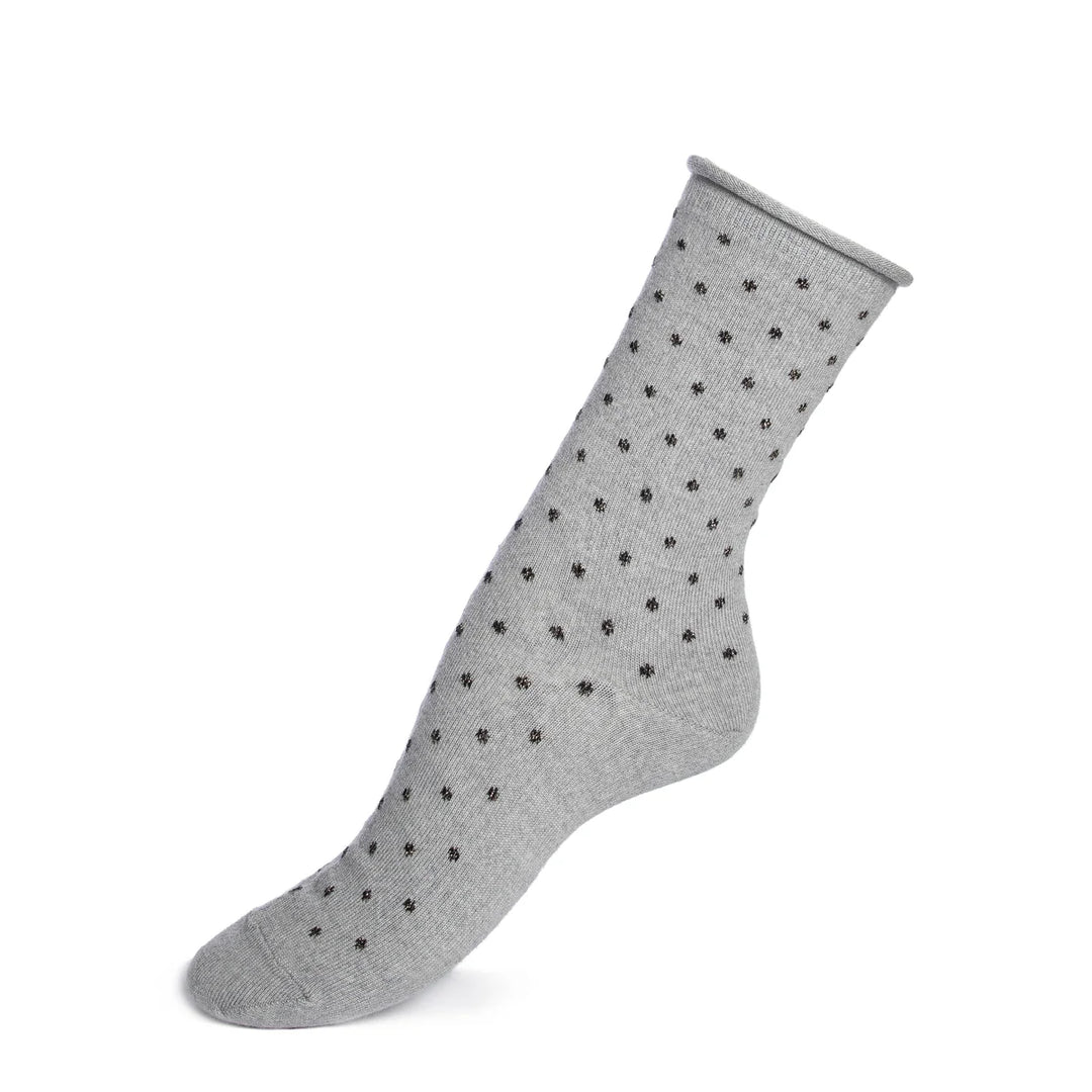 Pois bord roulotté - chaussettes femme - laine Merinos