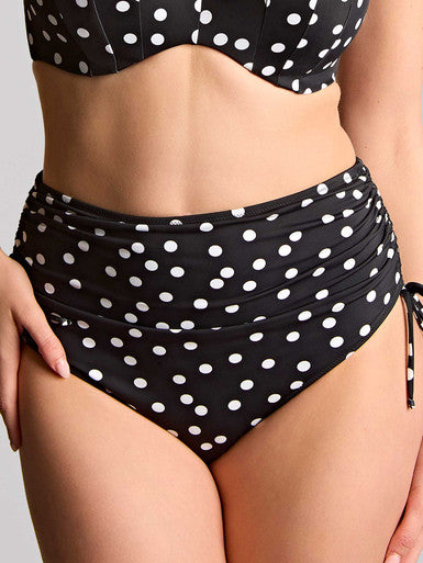 Slip de bain haut pois noir Isabella