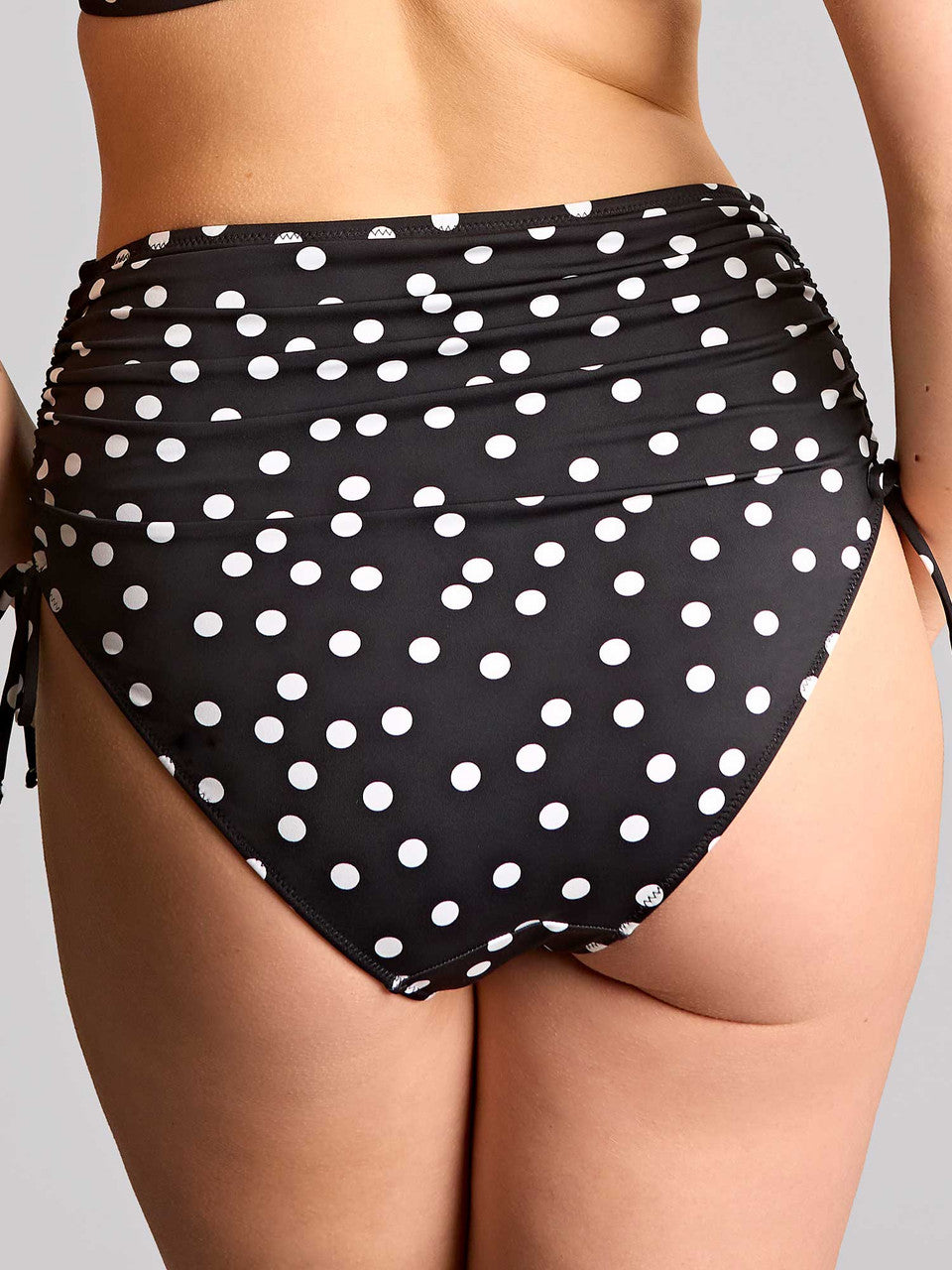 Slip de bain haut pois noir Isabella