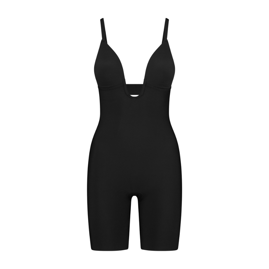 Body panty gainant dos nu noir