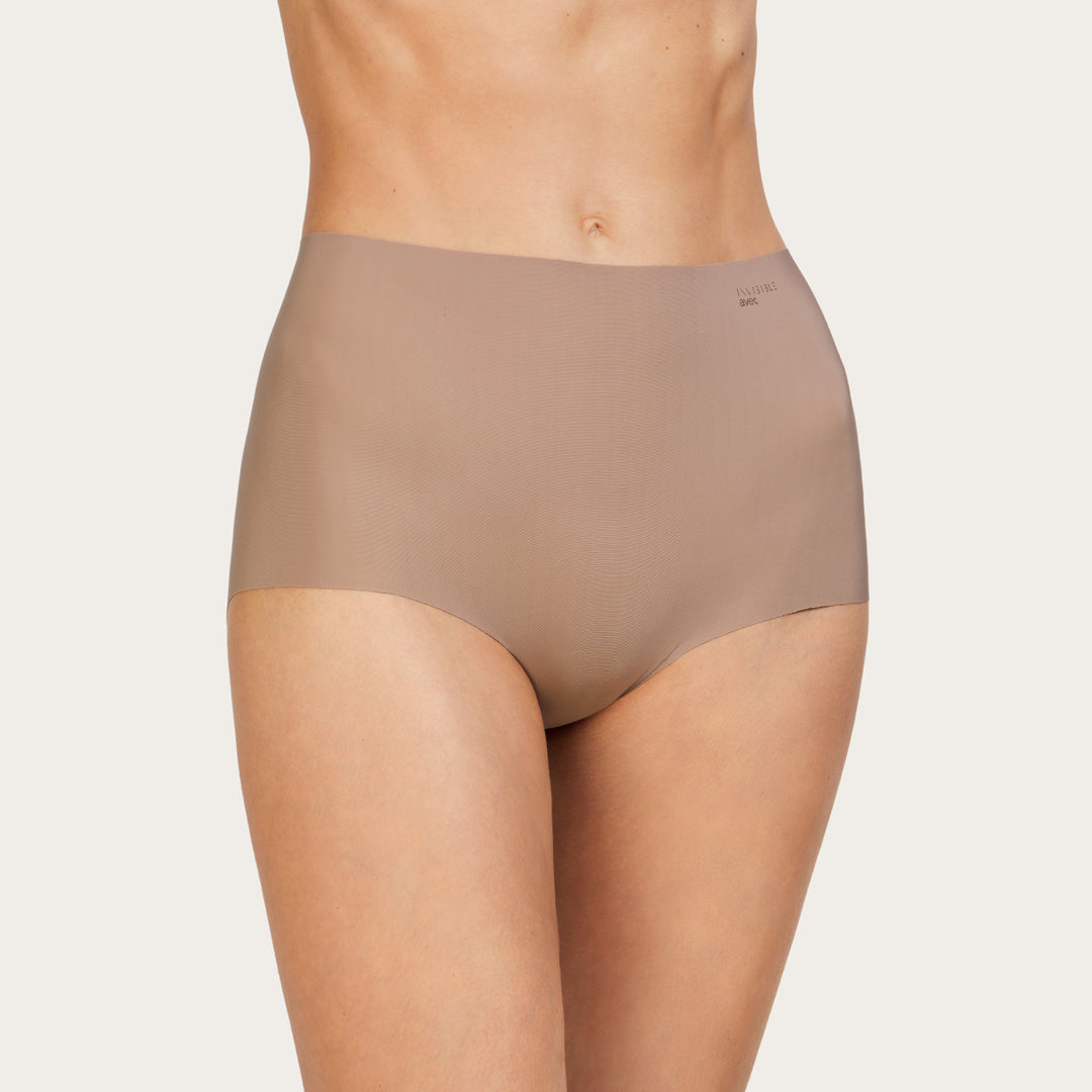 Short taille haute microfibre – Invisible seconde peau Taupe
