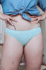 Slip bas duo coton Turquoise