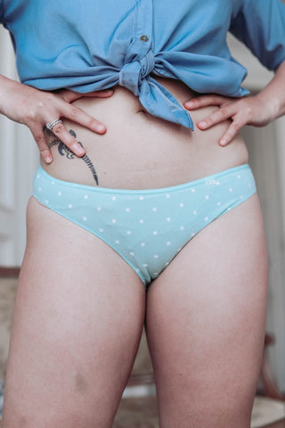 Slip bas duo coton Turquoise