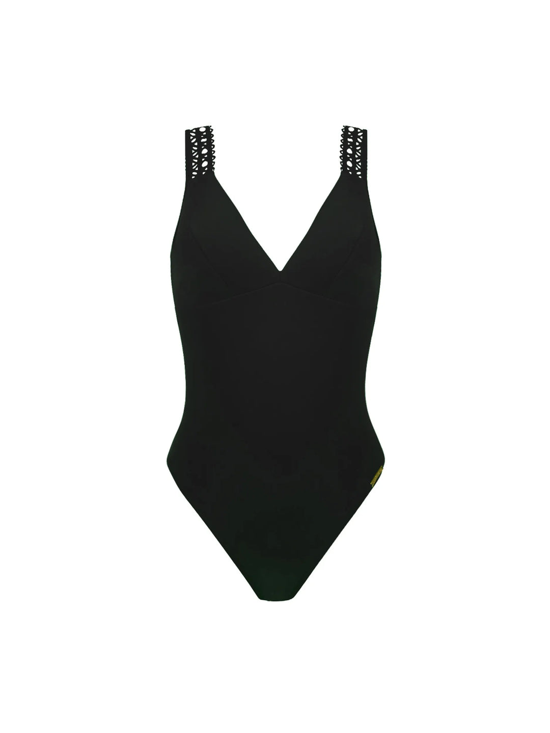 Maillot de bain 1 pièce  Ajourage Couture noir
