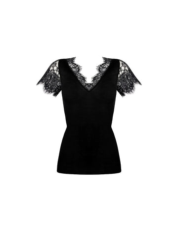 T-shirt manche courte laine et soie plaisir caresse