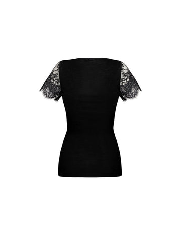 T-shirt manche courte laine et soie plaisir caresse