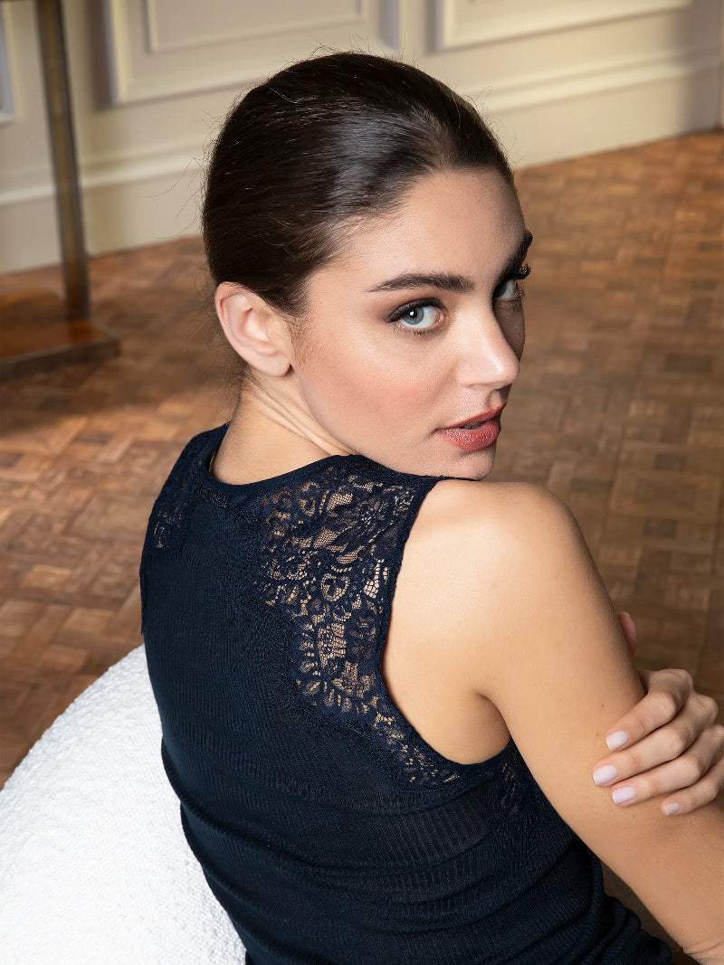 Top laine et soie plaisir caresse