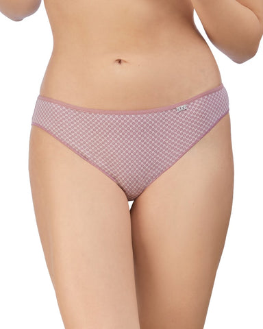Slip taille basse coton duo Lilas
