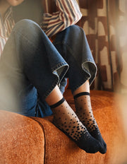 Chausette transparente Nakameguro Black