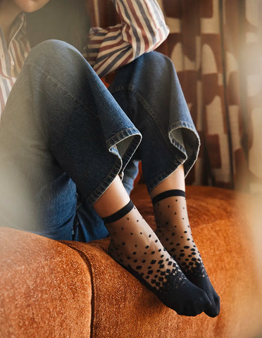 Chausette transparente Nakameguro Black