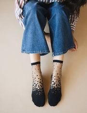 Chausette transparente Nakameguro Black