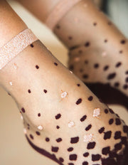 Chaussette transparente Nakameguro Bordeaux