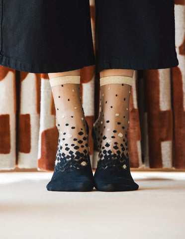 Chaussette transparente Nakameguro Or