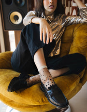 Chaussette transparente Nakameguro Or