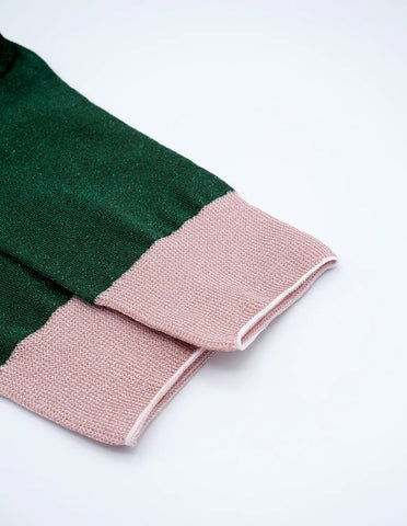 Chaussette paillette verte Samba