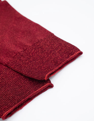 Chaussette paillette rouge Tango