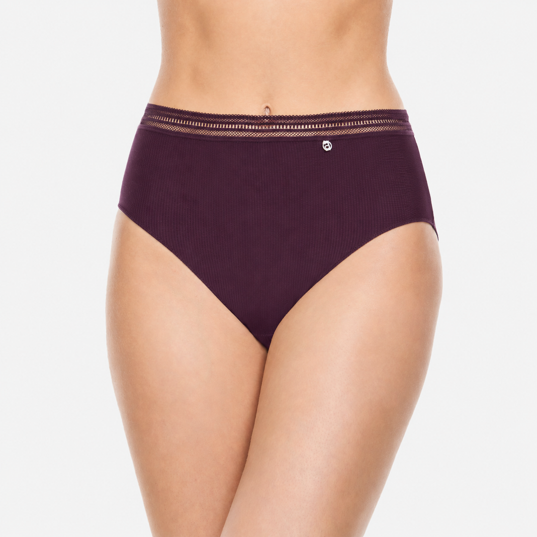 Culotte haute microfibre Grenat 32098-