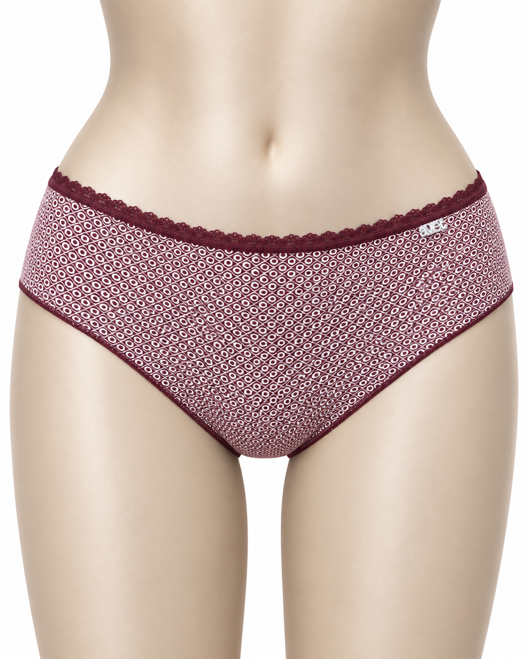 Culotte haute coton Bordeaux - 32113
