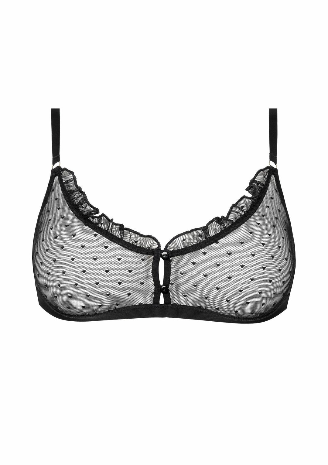 Brassière plumetis Coup de foudre noir