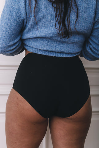 Culotte haute couleur noir