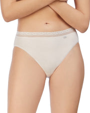 Slip taille basse coton poudré