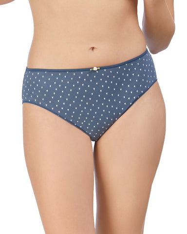 Slip taille haute duo Bleu love