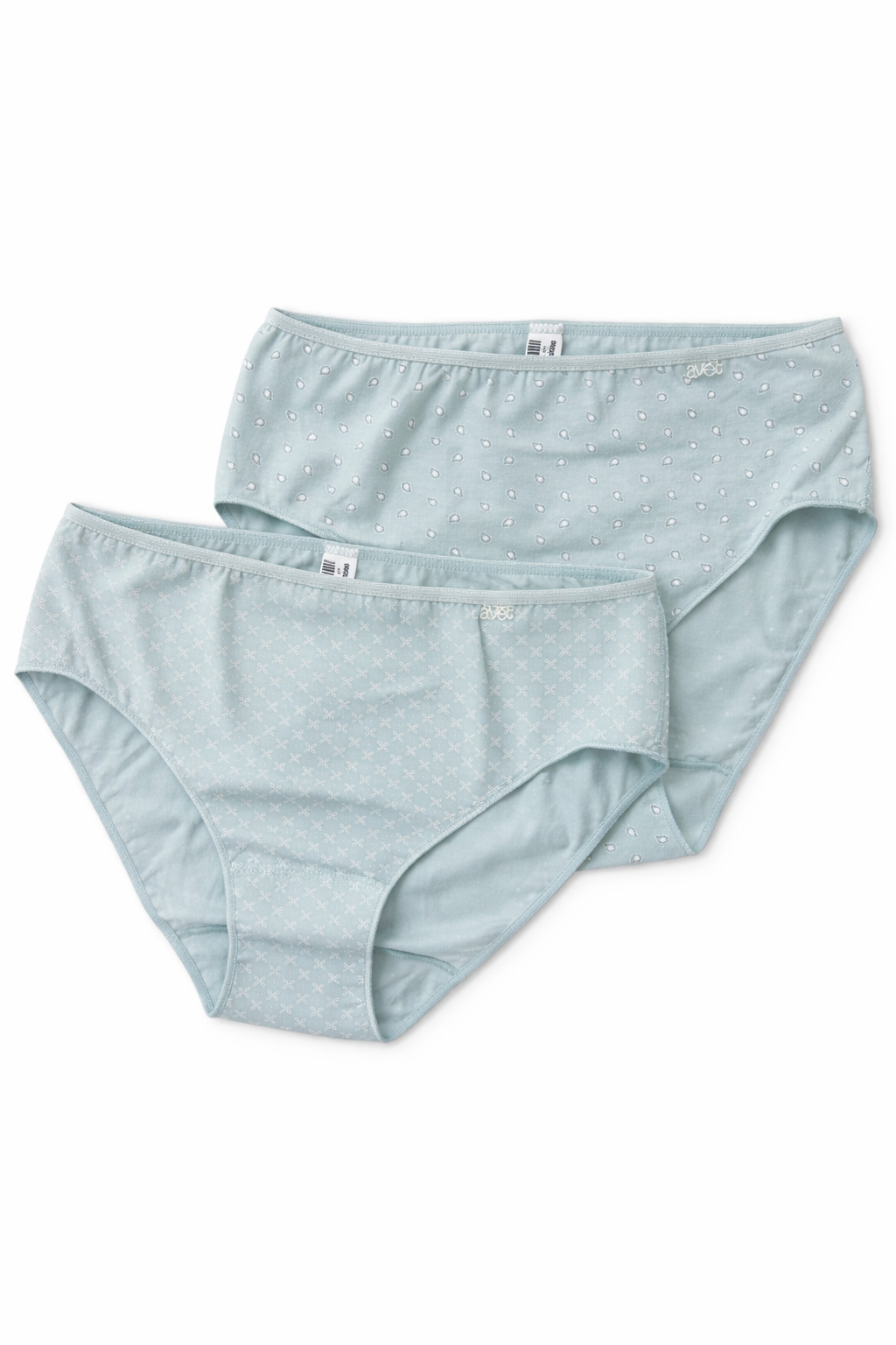 Slip haut Duo Avet – Lot de 2 culottes en coton bleu ciel